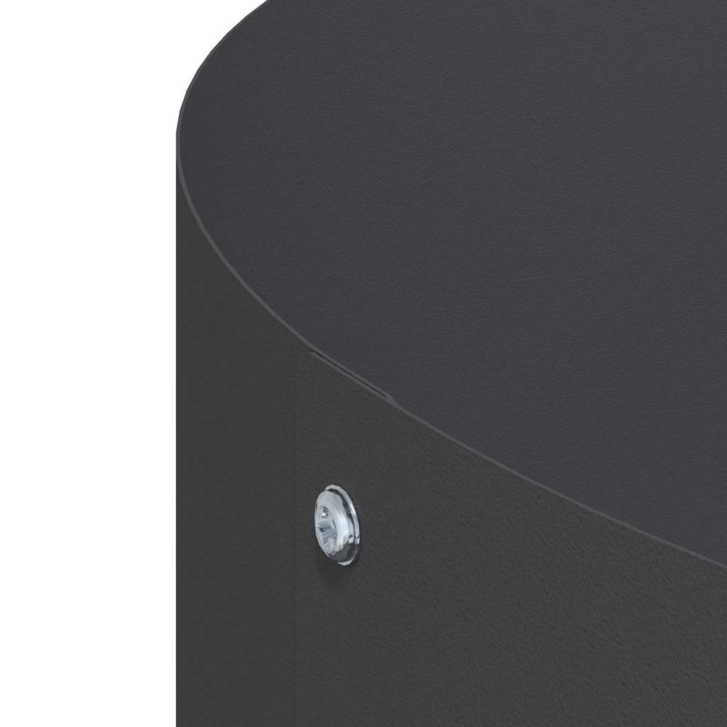 Garten 5 pcs Schwarz 80 x 80 x 20 cm Stahl